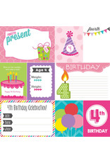 SCRAPBOOK CUSTOMS SCRAPBOOK CUSTOMS 4TH BIRTHDAY GIRL DOUBLE SIDED 12X12