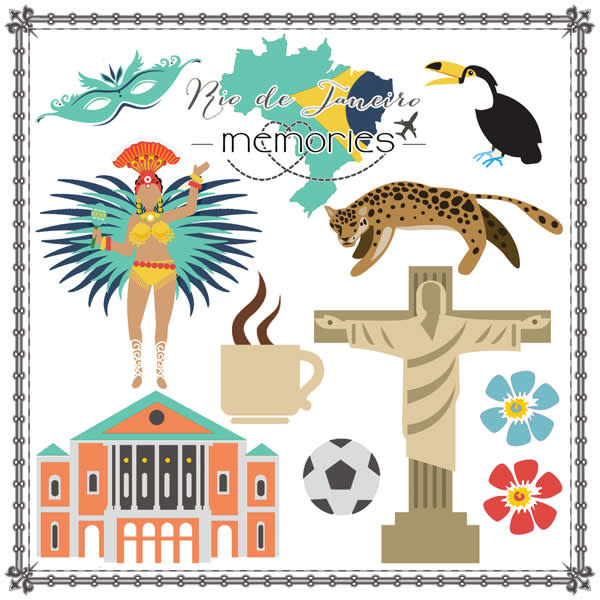 SCRAPBOOK CUSTOMS 12X12 RIO DE JANEIRO MEMORIES CUTOUT