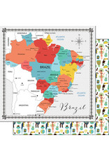 SCRAPBOOK CUSTOMS BRAZIL MEMORIES MAP DS