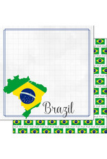 SCRAPBOOK CUSTOMS SCRAPBOOK CUSTOMS BRAZIL ADVENTURE BORDER 12X12