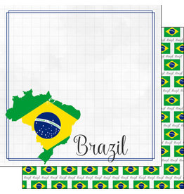 SCRAPBOOK CUSTOMS 12X12 BRAZIL ADVENTURE BORDER DS