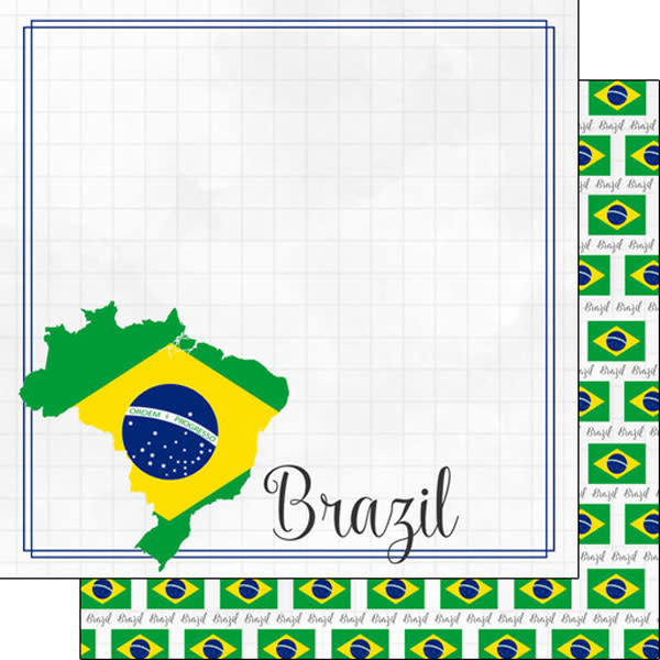 SCRAPBOOK CUSTOMS 12X12 BRAZIL ADVENTURE BORDER DS