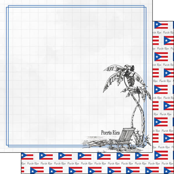 SCRAPBOOK CUSTOMS 12X12 PUERTO RICO ADVENTURE BEACH DS