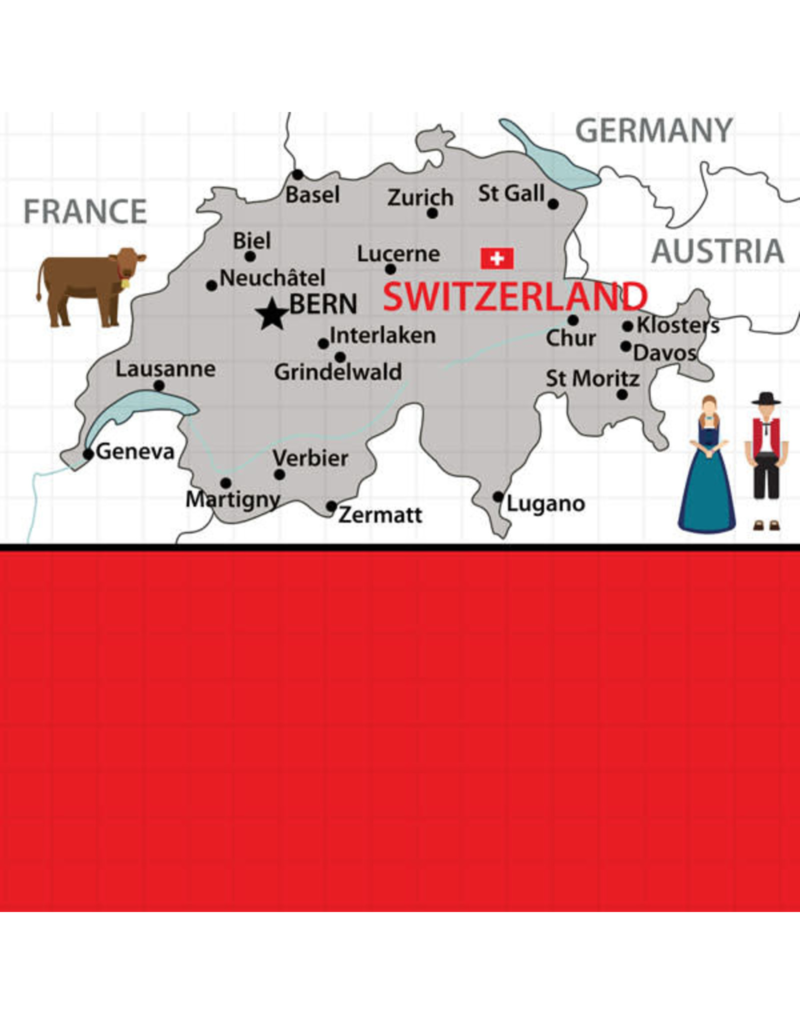 SCRAPBOOK CUSTOMS SCRAPBOOK CUSTOMS SWITZERLAND ADVENTURE MAP 12X12