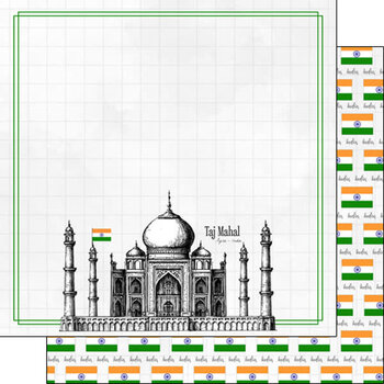 SCRAPBOOK CUSTOMS 12X12 TAJ MAHAL INDIA  ADVENTURE