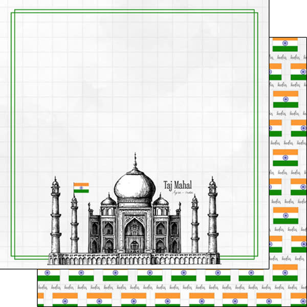 SCRAPBOOK CUSTOMS SCRAPBOOK CUSTOMS TAJ MAHAL INDIA  ADVENTURE 12X12