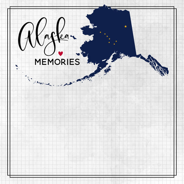 SCRAPBOOK CUSTOMS SCRAPBOOK CUSTOMS ALASKA ADVENTURE FLAG 12X12