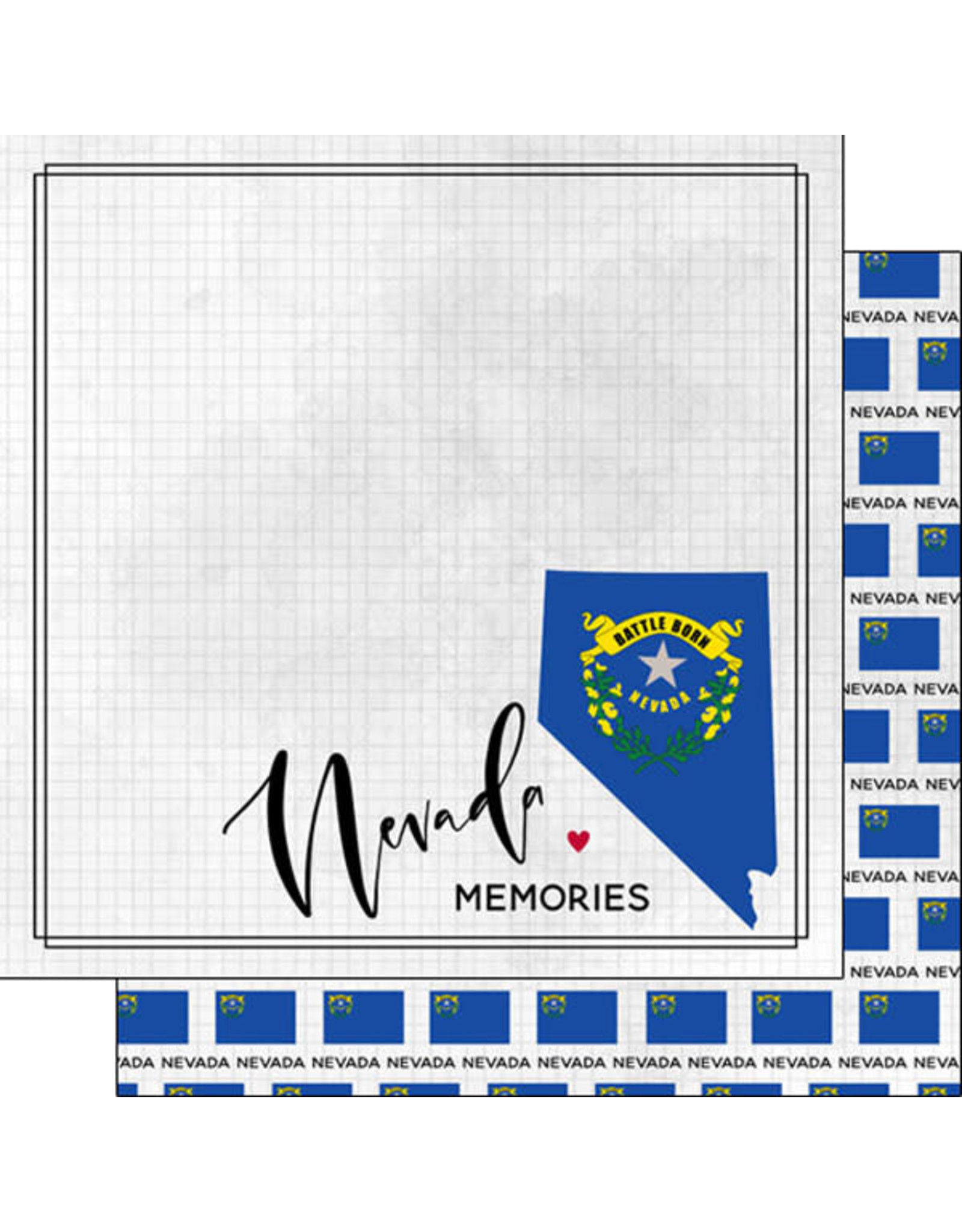 SCRAPBOOK CUSTOMS SCRAPBOOK CUSTOMS NEVADA ADVENTURE FLAG 12X12