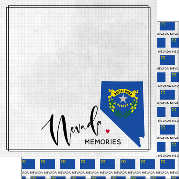 SCRAPBOOK CUSTOMS SCRAPBOOK CUSTOMS NEVADA ADVENTURE FLAG 12X12