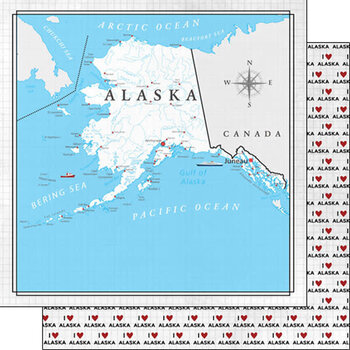 SCRAPBOOK CUSTOMS SCRAPBOOK CUSTOMS ALASKA ADVENTURE MAP 12X12