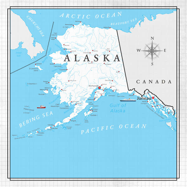 SCRAPBOOK CUSTOMS SCRAPBOOK CUSTOMS ALASKA ADVENTURE MAP 12X12
