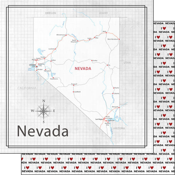 SCRAPBOOK CUSTOMS SCRAPBOOK CUSTOMS NEVADA ADVENTURE MAP 12X12