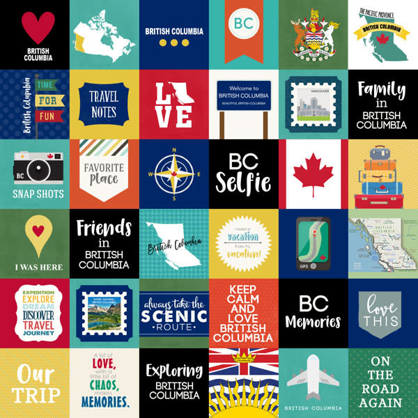 SCRAPBOOK CUSTOMS SCRAPBOOK CUSTOMS BRITISH COLUMBIA ADVENTURE CUT OUTS 12X12