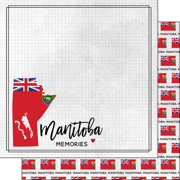 SCRAPBOOK CUSTOMS SCRAPBOOK CUSTOMS MANITOBA ADVENTURE FLAG 12X12