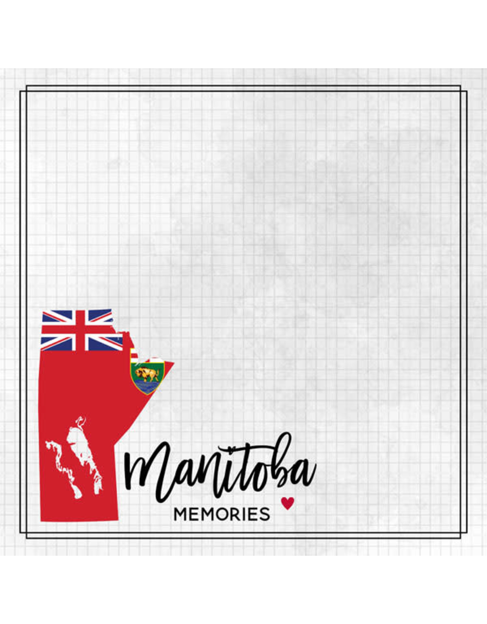 SCRAPBOOK CUSTOMS SCRAPBOOK CUSTOMS MANITOBA ADVENTURE FLAG 12X12