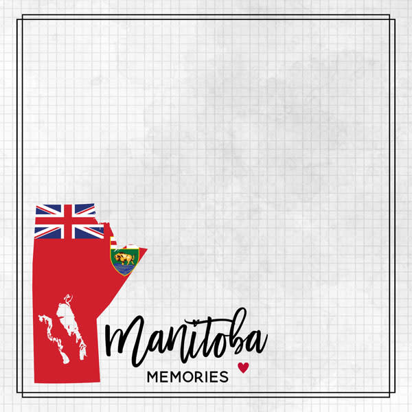 SCRAPBOOK CUSTOMS SCRAPBOOK CUSTOMS MANITOBA ADVENTURE FLAG 12X12