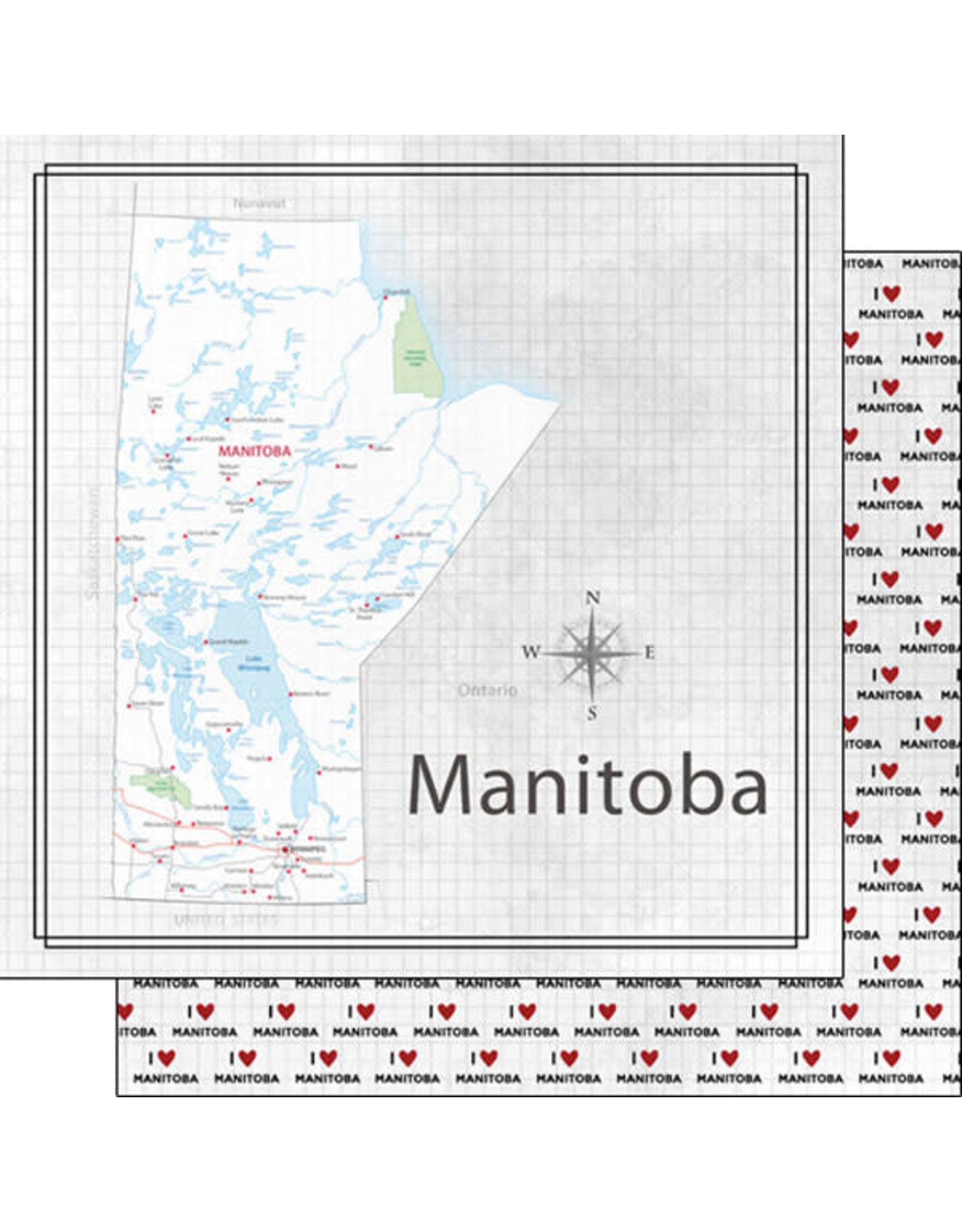 SCRAPBOOK CUSTOMS SCRAPBOOK CUSTOMS MANITOBA ADVENTURE MAP 12X12