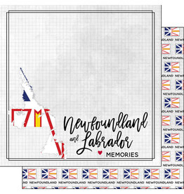 SCRAPBOOK CUSTOMS SCRAPBOOK CUSTOMS NEWFOUNDLAND ADVENTURE FLAG 12X12