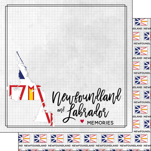 SCRAPBOOK CUSTOMS SCRAPBOOK CUSTOMS NEWFOUNDLAND ADVENTURE FLAG 12X12