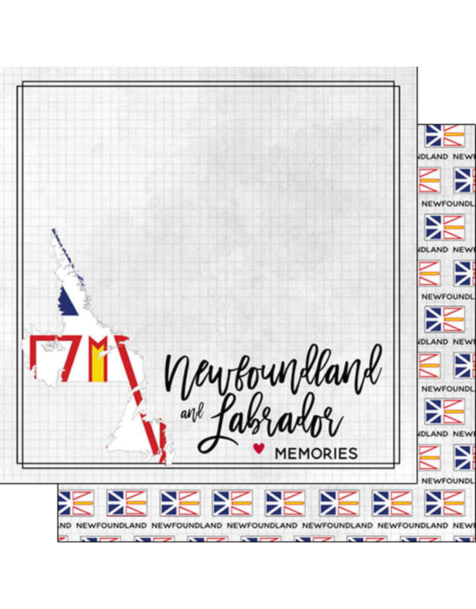 SCRAPBOOK CUSTOMS SCRAPBOOK CUSTOMS NEWFOUNDLAND ADVENTURE FLAG 12X12