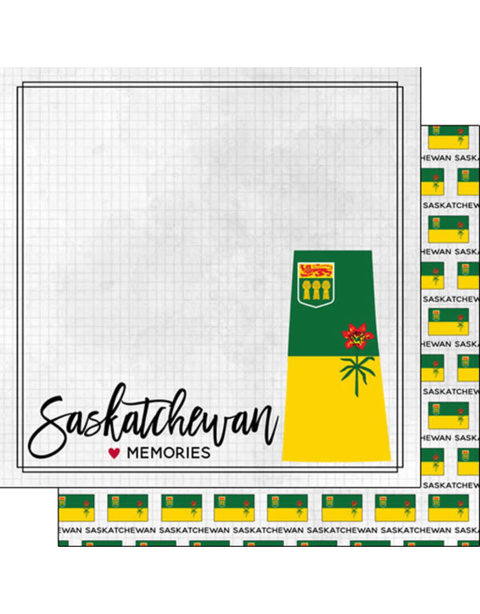 SCRAPBOOK CUSTOMS SCRAPBOOK CUSTOMS SASKATCHEWAN ADVENTURE FLAG 12X12