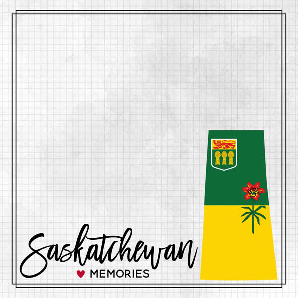 SCRAPBOOK CUSTOMS SCRAPBOOK CUSTOMS SASKATCHEWAN ADVENTURE FLAG 12X12