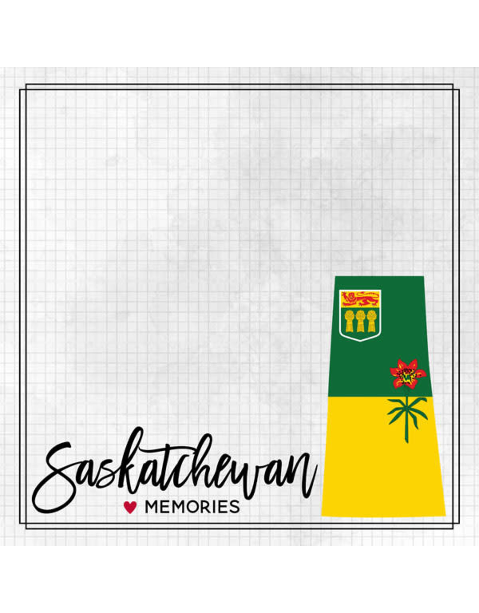 SCRAPBOOK CUSTOMS SCRAPBOOK CUSTOMS SASKATCHEWAN ADVENTURE FLAG 12X12