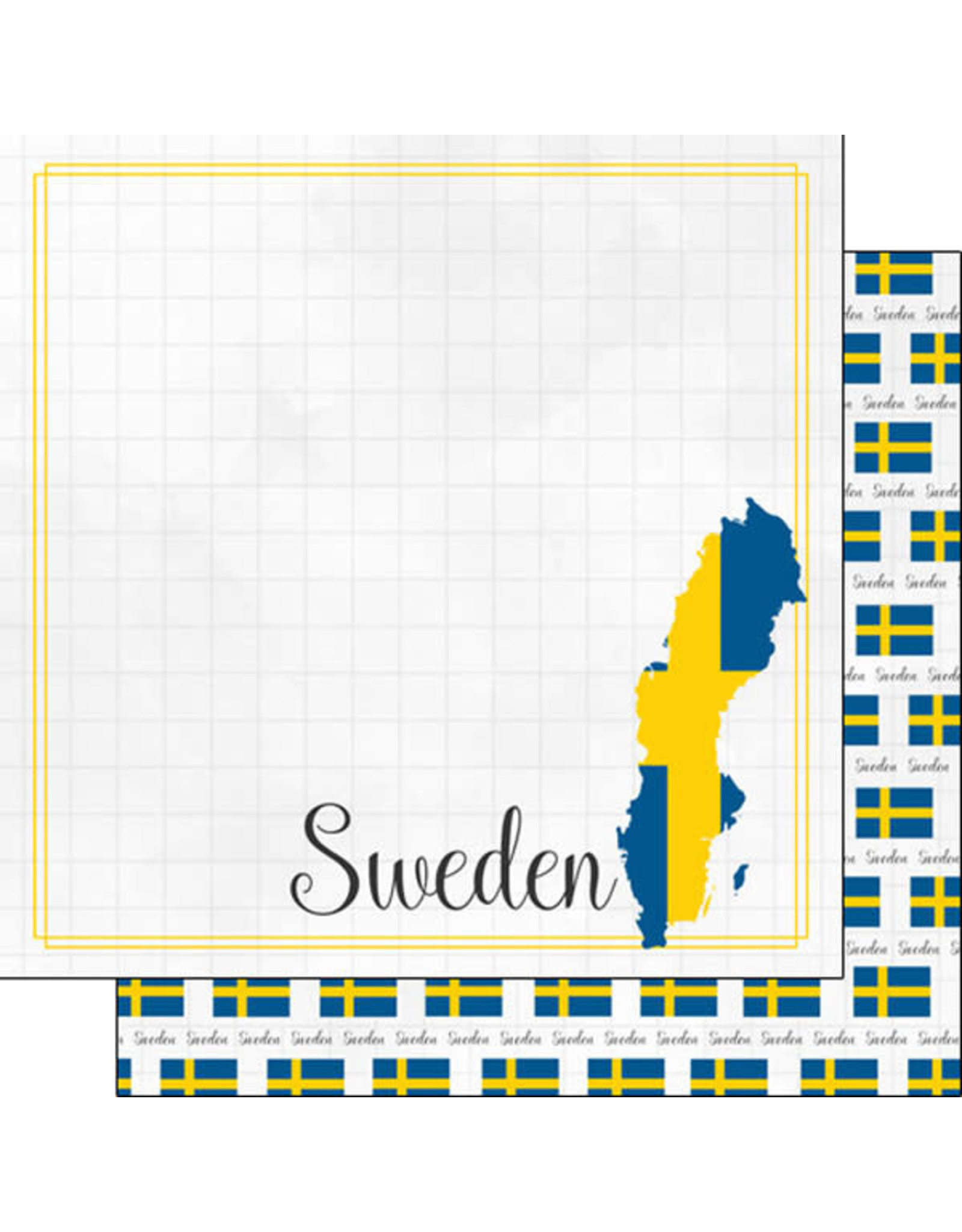 SCRAPBOOK CUSTOMS SCRAPBOOK CUSTOMS SWEDEN ADVENTURE BORDER 12X12