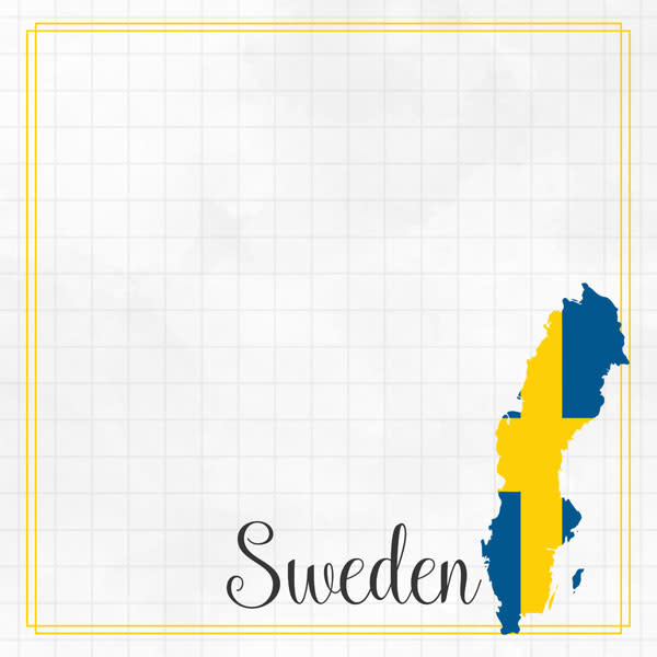 SCRAPBOOK CUSTOMS SCRAPBOOK CUSTOMS SWEDEN ADVENTURE BORDER 12X12