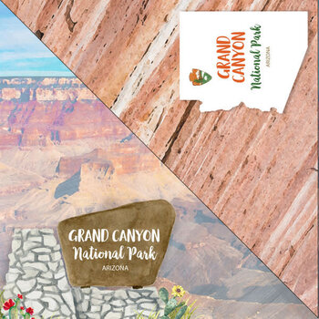 SCRAPBOOK CUSTOMS SCRAPBOOK CUSTOMS GRAND CANYON NATIONAL PARK WATERCOLOR 12X12