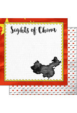 SCRAPBOOK CUSTOMS SCRAPBOOK CUSTOMS CHINA FLAG SIGHTS PAPER 12X12