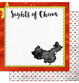 SCRAPBOOK CUSTOMS SCRAPBOOK CUSTOMS CHINA FLAG SIGHTS PAPER 12X12