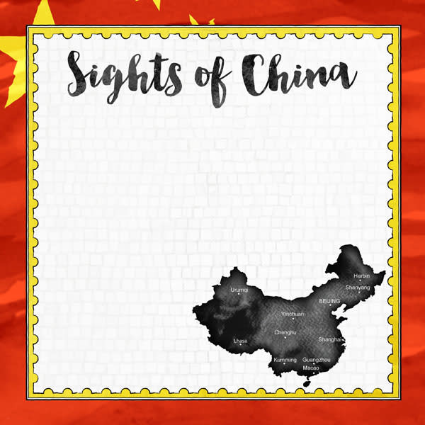 SCRAPBOOK CUSTOMS SCRAPBOOK CUSTOMS CHINA FLAG SIGHTS PAPER 12X12