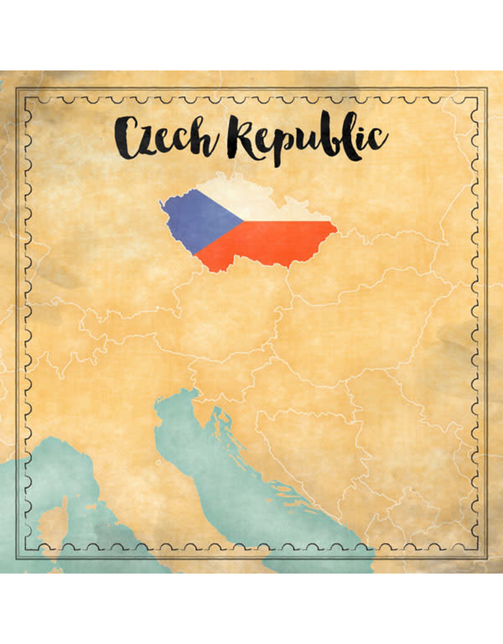 SCRAPBOOK CUSTOMS SCRAPBOOK CUSTOMS CZECH REPUBLIC MAP SIGHTS PAPER 12X12