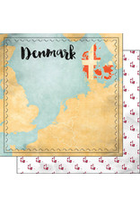 SCRAPBOOK CUSTOMS SCRAPBOOK CUSTOMS DENMARK MAP SIGHTS PAPER 12X12