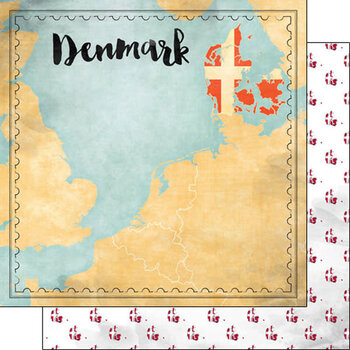 SCRAPBOOK CUSTOMS SCRAPBOOK CUSTOMS DENMARK MAP SIGHTS PAPER 12X12