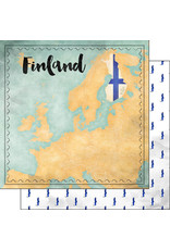 SCRAPBOOK CUSTOMS SCRAPBOOK CUSTOMS FINLAND MAP SIGHTS PAPER 12X12