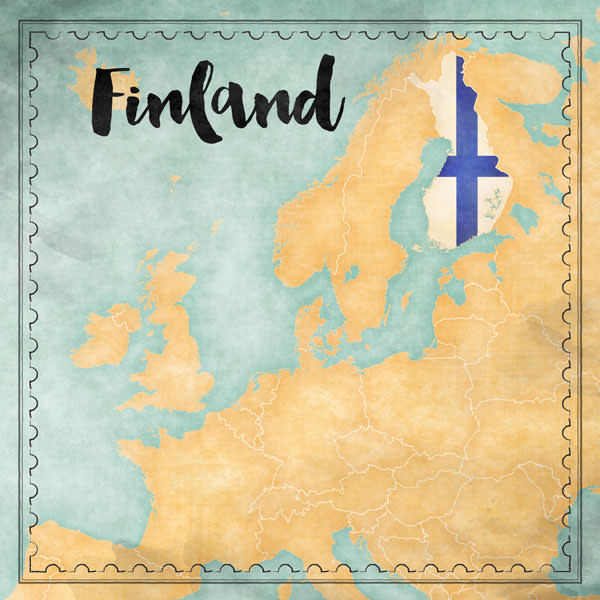 SCRAPBOOK CUSTOMS SCRAPBOOK CUSTOMS FINLAND MAP SIGHTS PAPER 12X12