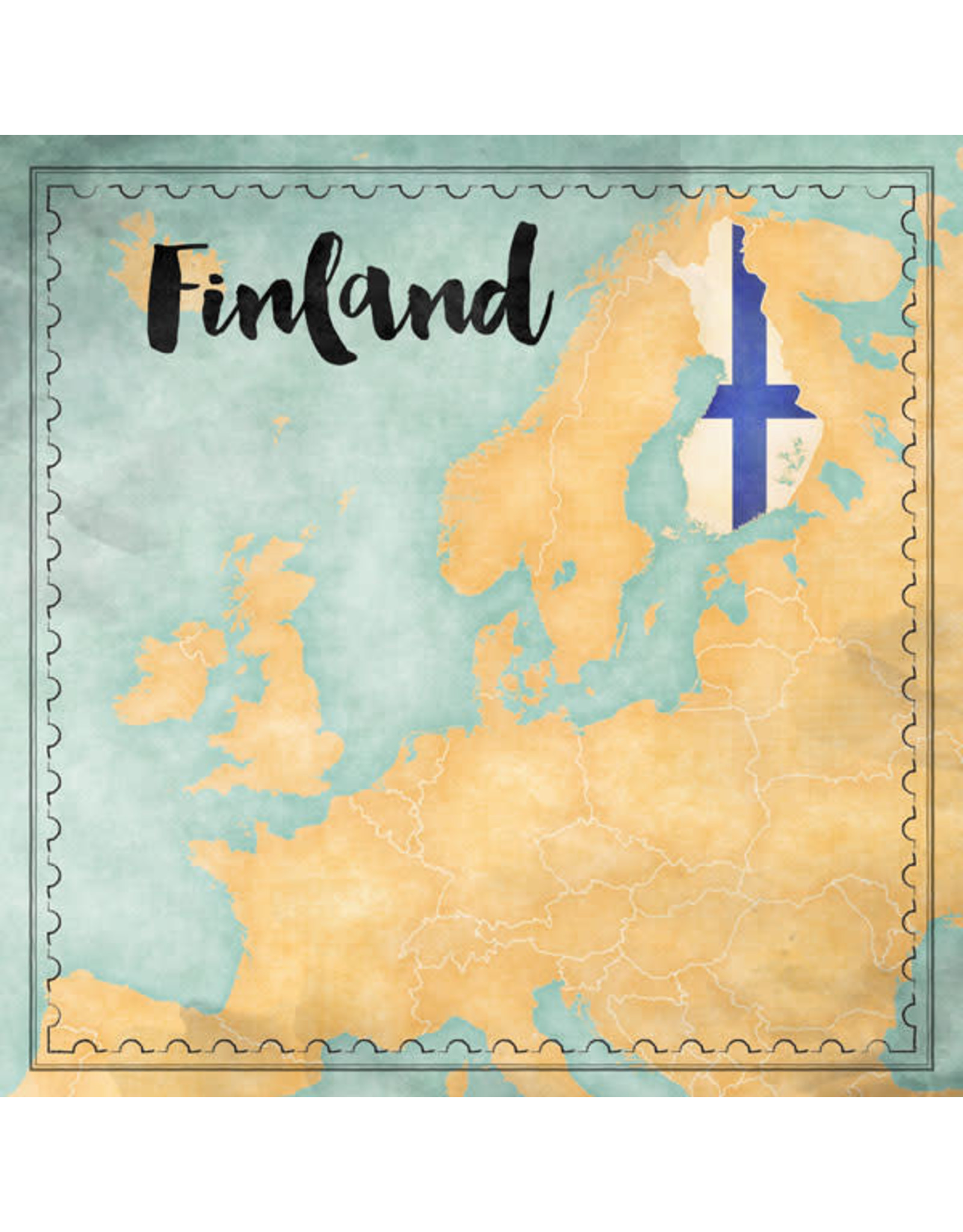 SCRAPBOOK CUSTOMS SCRAPBOOK CUSTOMS FINLAND MAP SIGHTS PAPER 12X12