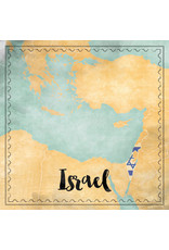 SCRAPBOOK CUSTOMS SCRAPBOOK CUSTOMS ISRAEL MAP SIGHTS PAPER 12X12