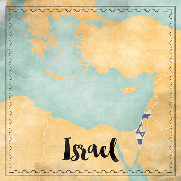 SCRAPBOOK CUSTOMS SCRAPBOOK CUSTOMS ISRAEL MAP SIGHTS PAPER 12X12