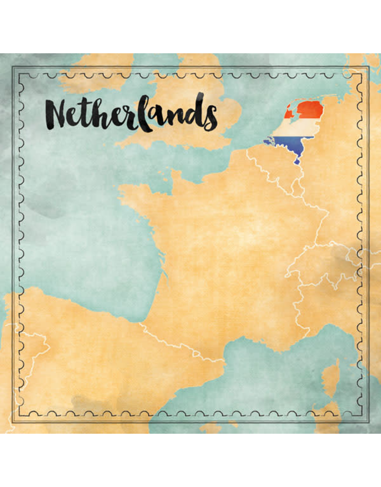 SCRAPBOOK CUSTOMS SCRAPBOOK CUSTOMS NETHERLANDS MAP SIGHTS PAPER 12X12