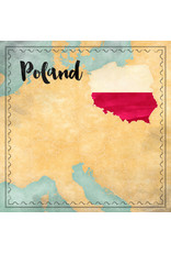 SCRAPBOOK CUSTOMS SCRAPBOOK CUSTOMS POLAND MAP SIGHTS PAPER 12X12