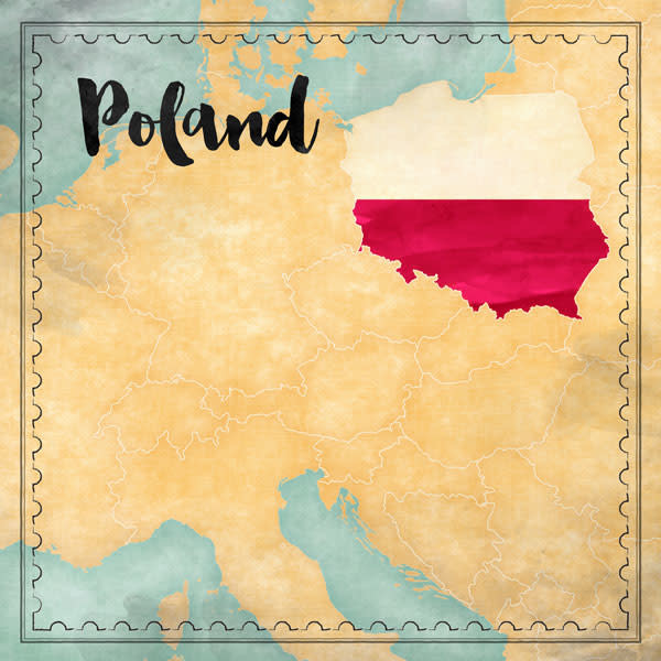 SCRAPBOOK CUSTOMS SCRAPBOOK CUSTOMS POLAND MAP SIGHTS PAPER 12X12