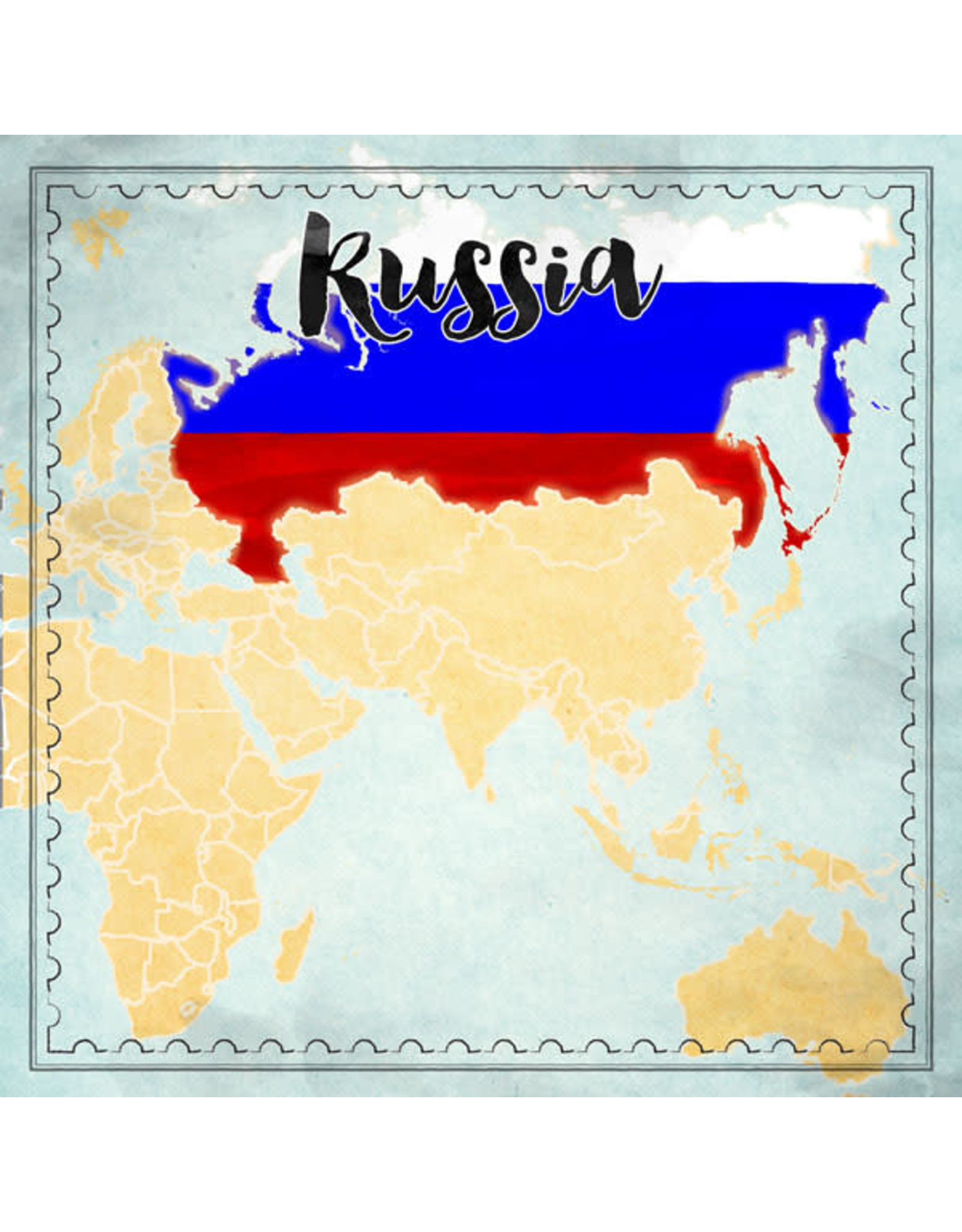 SCRAPBOOK CUSTOMS SCRAPBOOK CUSTOMS RUSSIA MAP SIGHTS PAPER 12X12