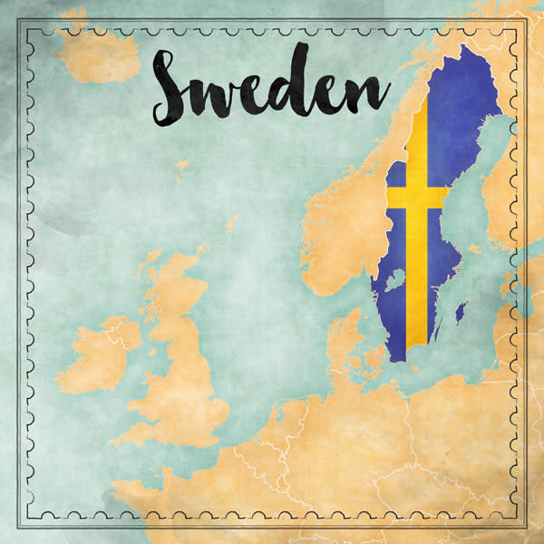 SCRAPBOOK CUSTOMS SCRAPBOOK CUSTOMS SWEDEN MAP SIGHTS PAPER 12X12