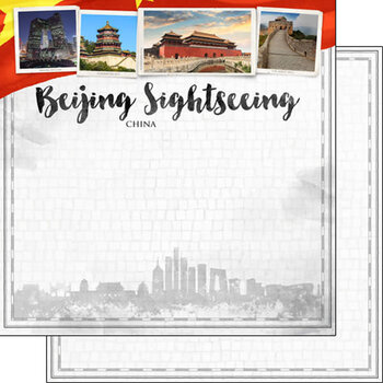 SCRAPBOOK CUSTOMS SCRAPBOOK CUSTOMS BEIJING CITY SIGHTS PAPER 12X12