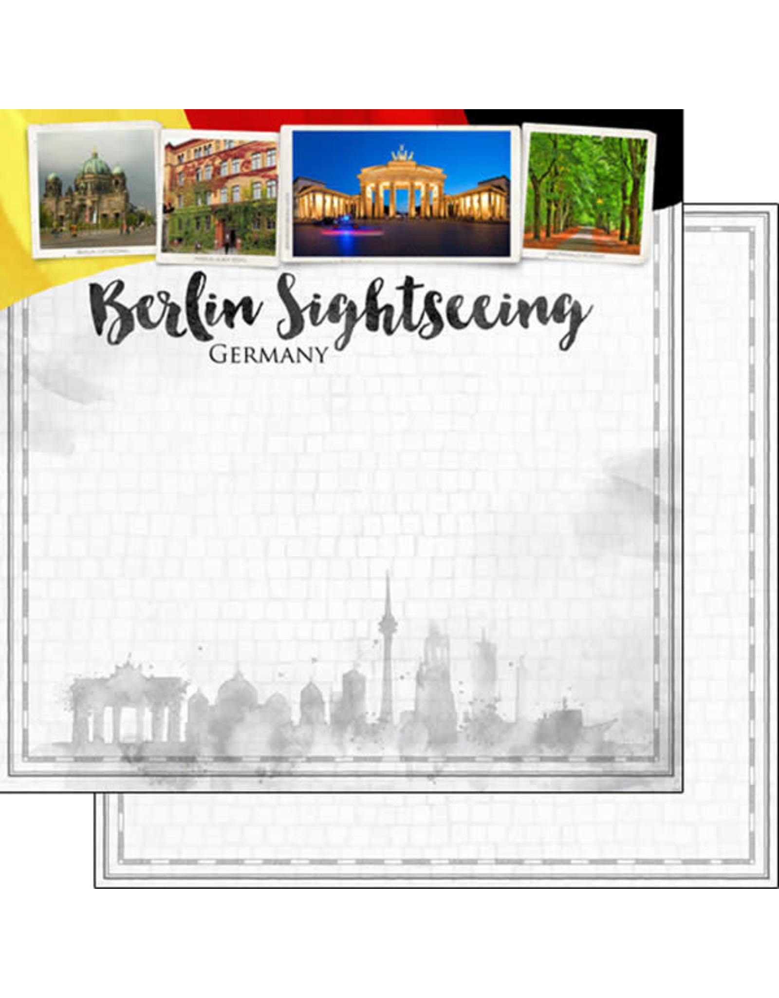 SCRAPBOOK CUSTOMS SCRAPBOOK CUSTOMS BERLIN CITY SIGHTS PAPER 12X12