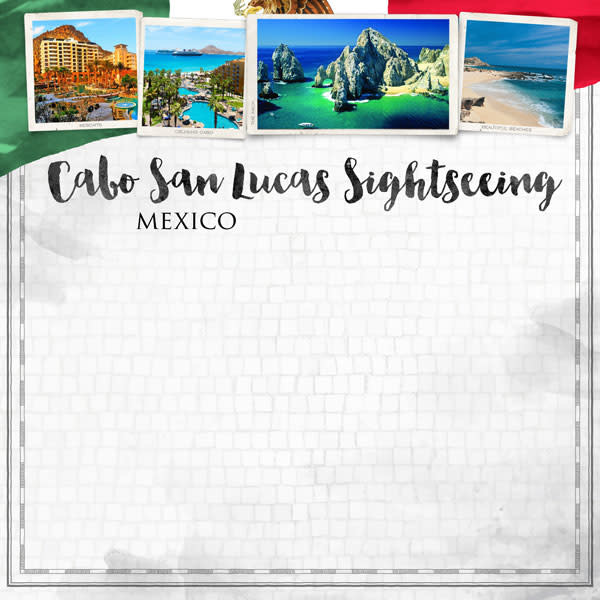 SCRAPBOOK CUSTOMS SCRAPBOOK CUSTOMS CABO SAN LUCAS CITY SIGHTS PAPER 12X12