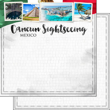 SCRAPBOOK CUSTOMS SCRAPBOOK CUSTOMS CANCUN CITY SIGHTS PAPER 12X12